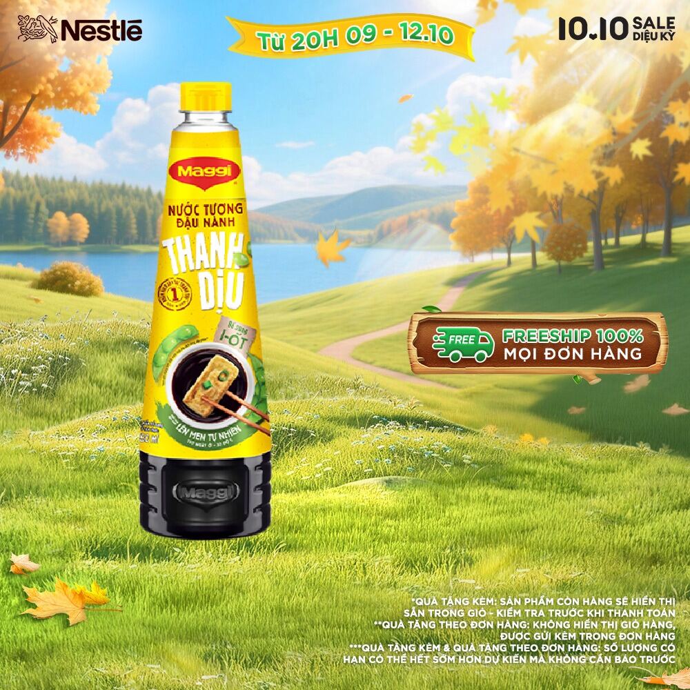 [FREESHIP TOÀN QUỐC] [QUÀ TẶNG THÁNG 11 - ĐƠN 59K & 199k] Chai Nước Tương MAGGI® Đậu Nành Thanh Dịu 450ml