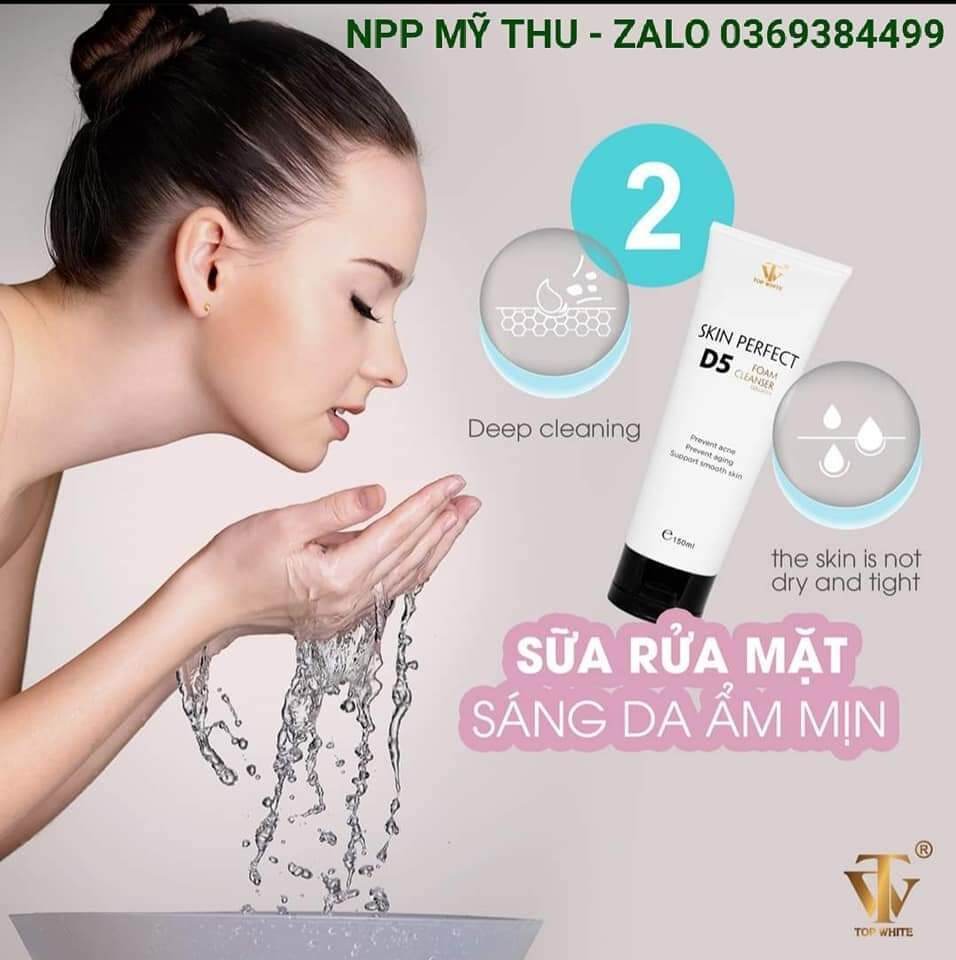 SỮA RỮA MẶT TRẮNG DA,NGĂN NGỪA MỤN D5 TOP WHITE.