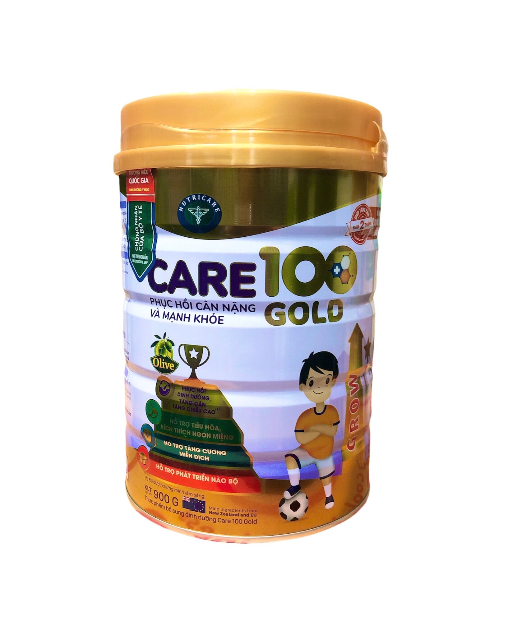 (Mẫu mới)Sữa bột Care 100 Gold lon 900g (cho trẻ từ 1 – 10 tuổi)-date mới