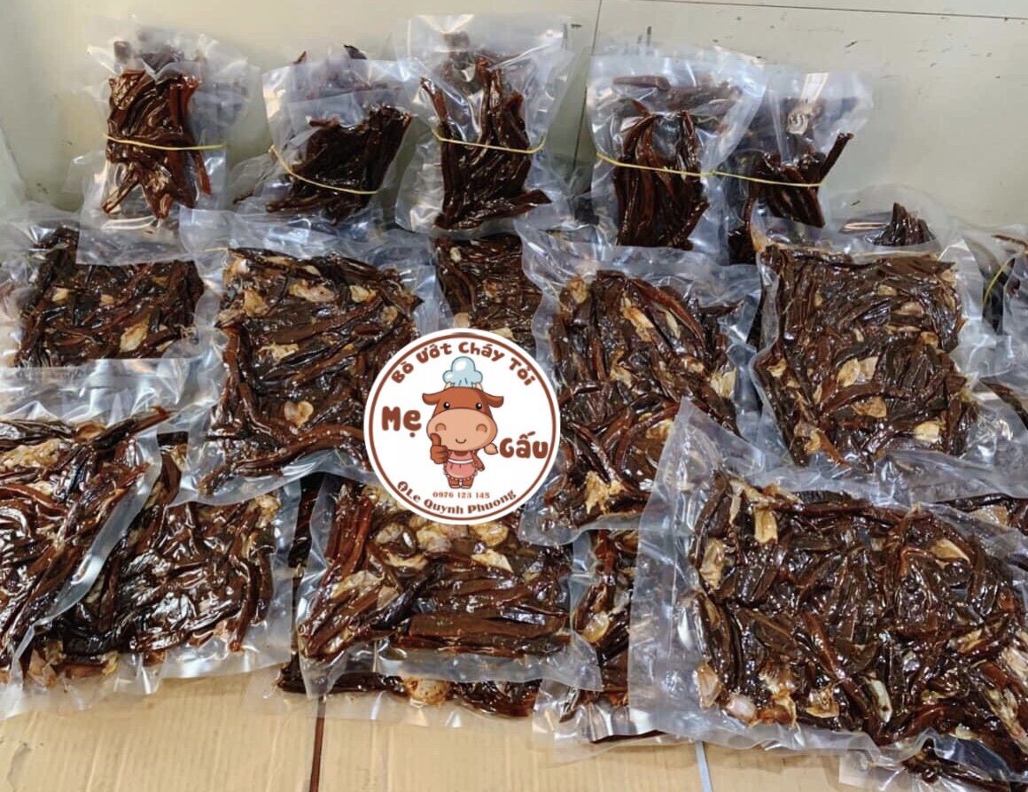BÒ ƯỚT SỢI CHÁY TỎI THƠM NGON 200gr