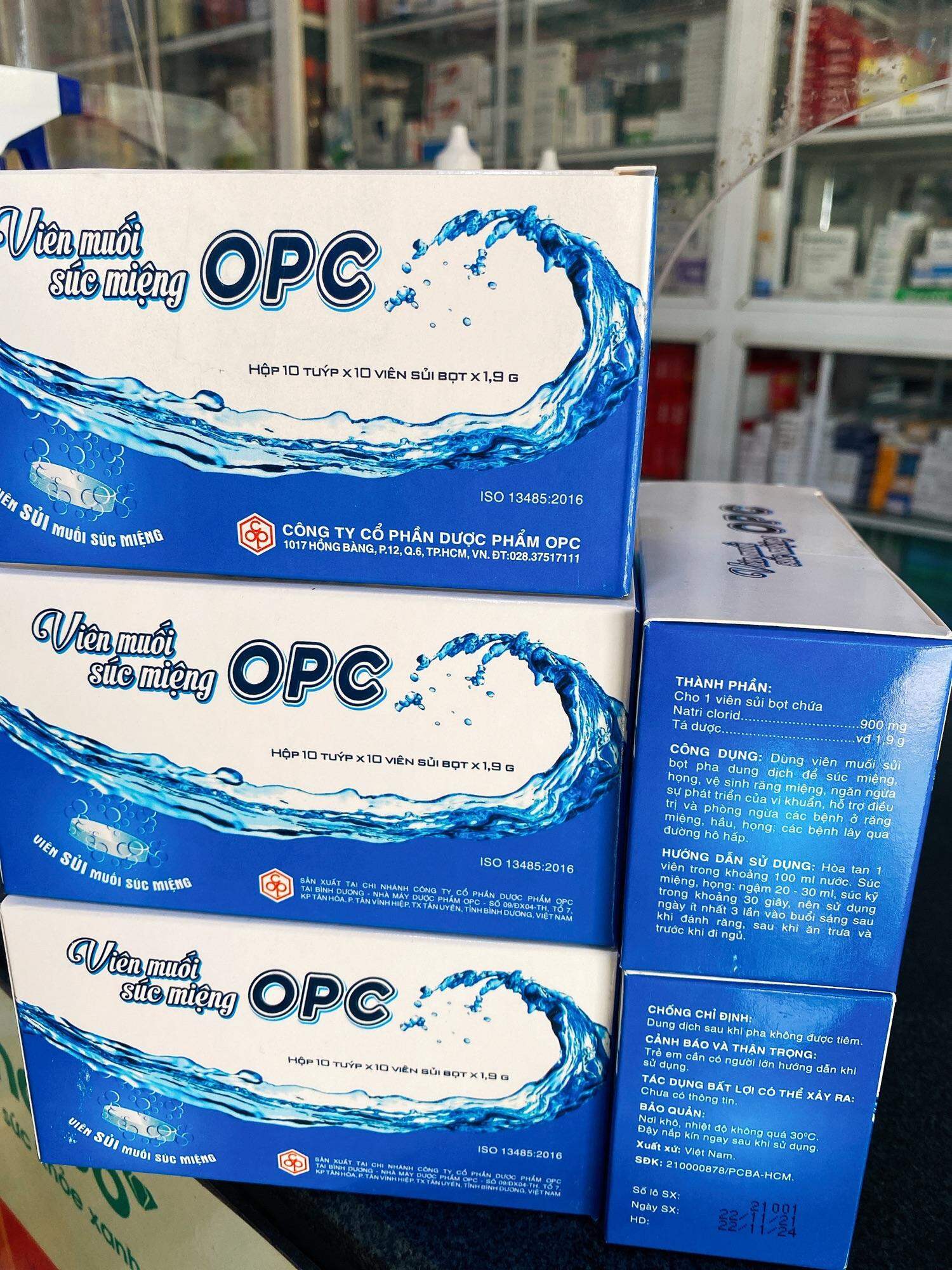 Viên Muối Súc Miệng OPC NaCl 0,9%[Tuýp 20 Viên Sủi Bọt] - Nước Muối Sinh Lý Dạng Viên Tự Pha Súc Miệng Vệ Sinh Hàng Ngày