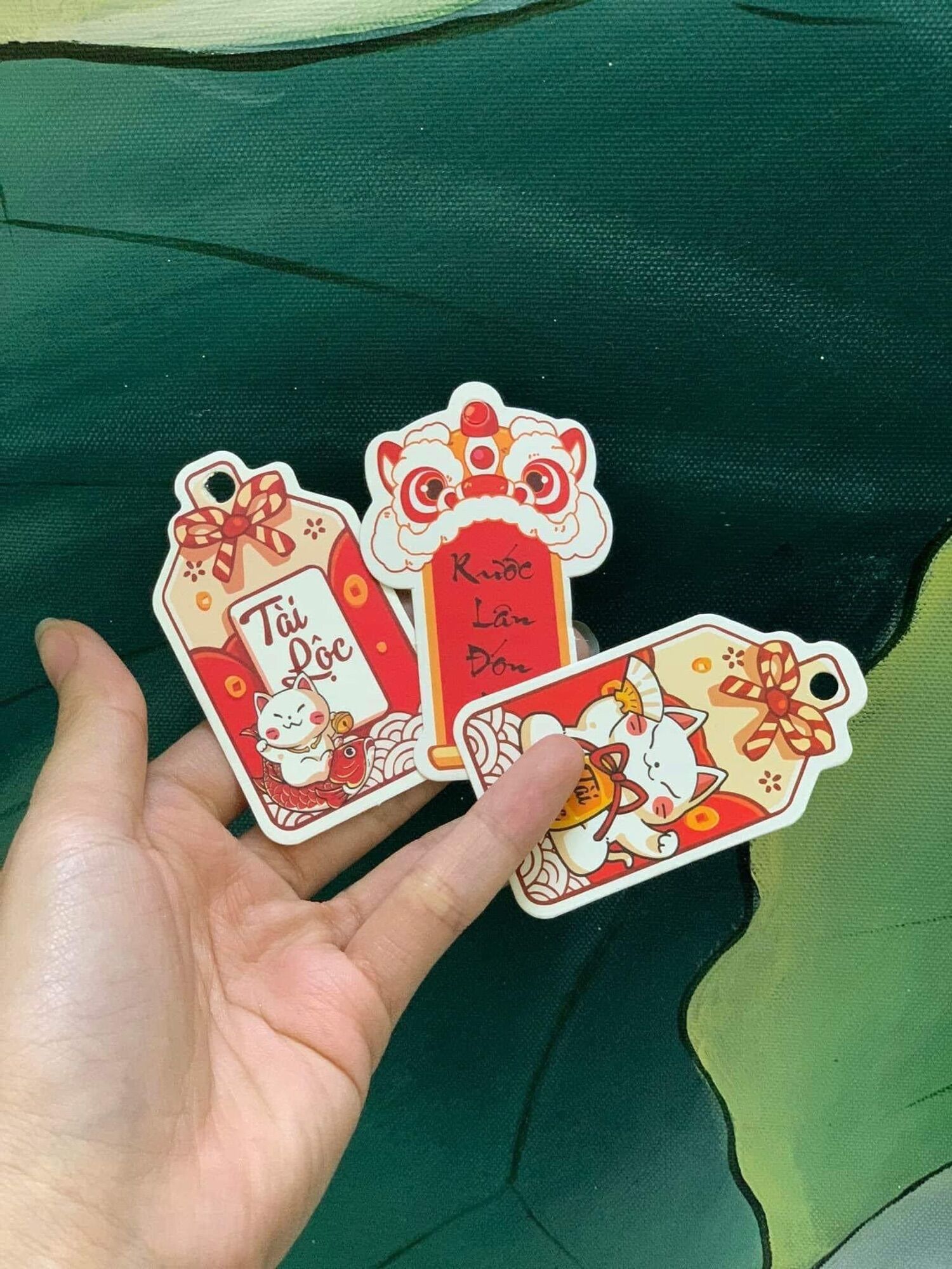 Tag treo đào,quất, bình hoa cọc 50 cái mix mẫu