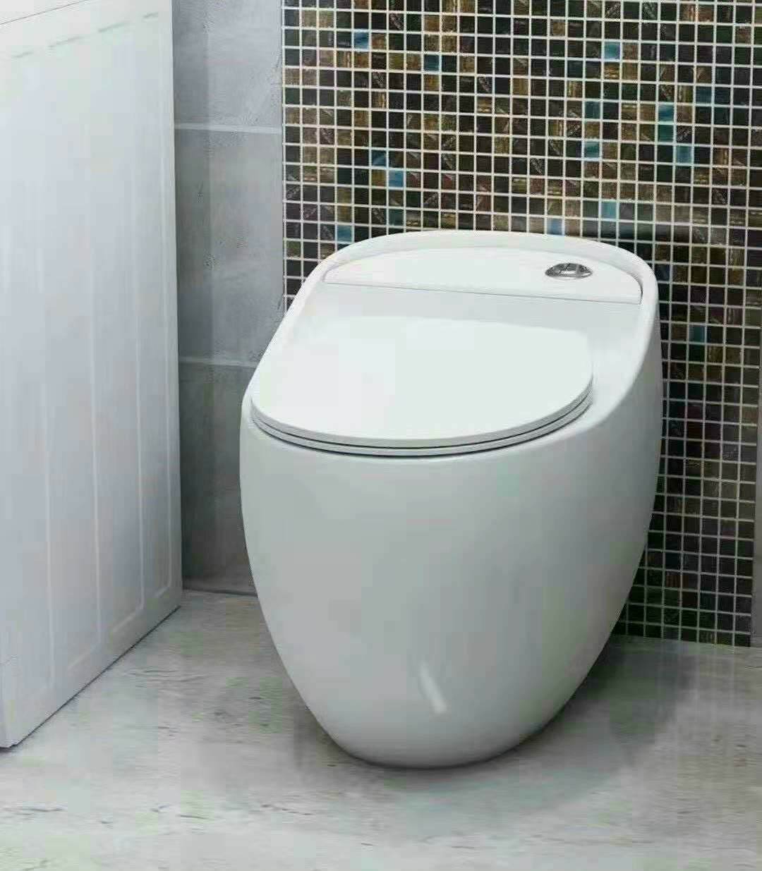 Bồn cầu nguyên khối trái trứng kiểu mới hiện đại giá gốc 9500000đ.