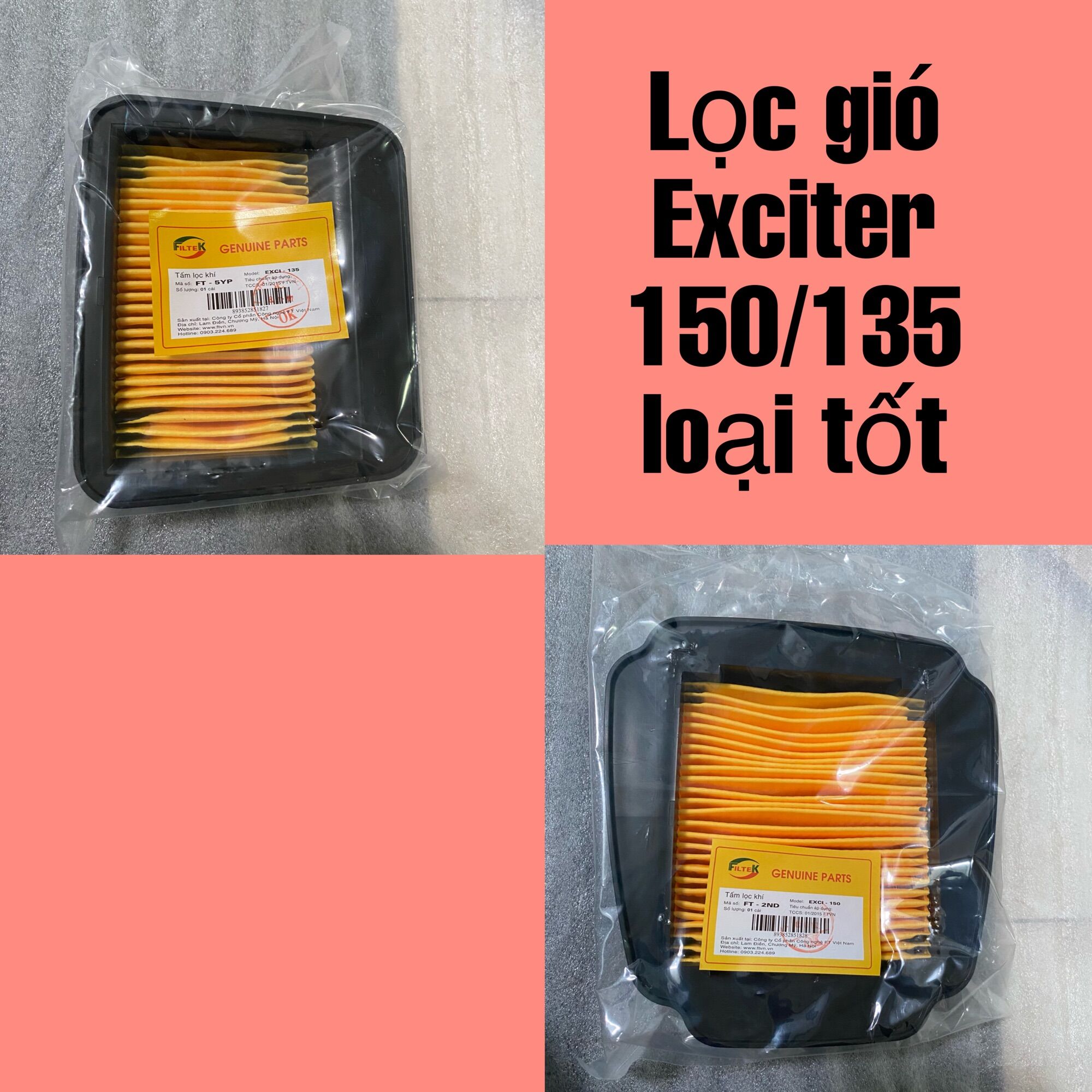 Lọc gió xe exciter 150 exciter 135 ex 150 ex 135