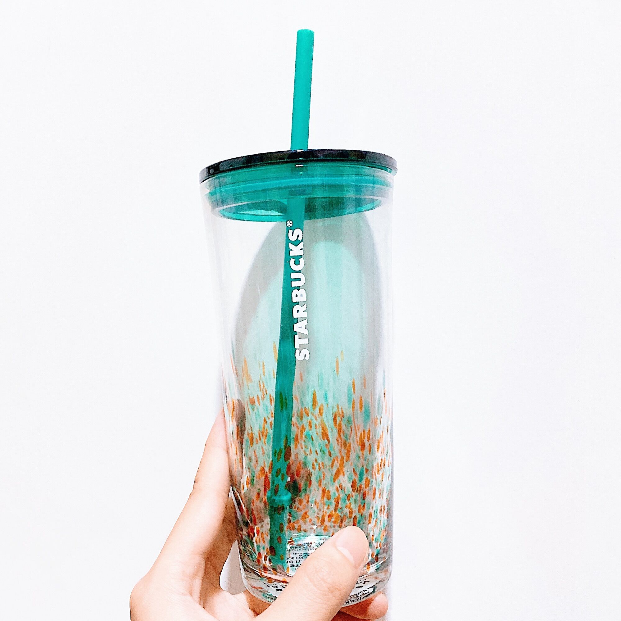 [STARBUCKS US] - LY THUỶ TINH SPRING 2022 CONFETTI DOT GLASS COLD CUP 16oz