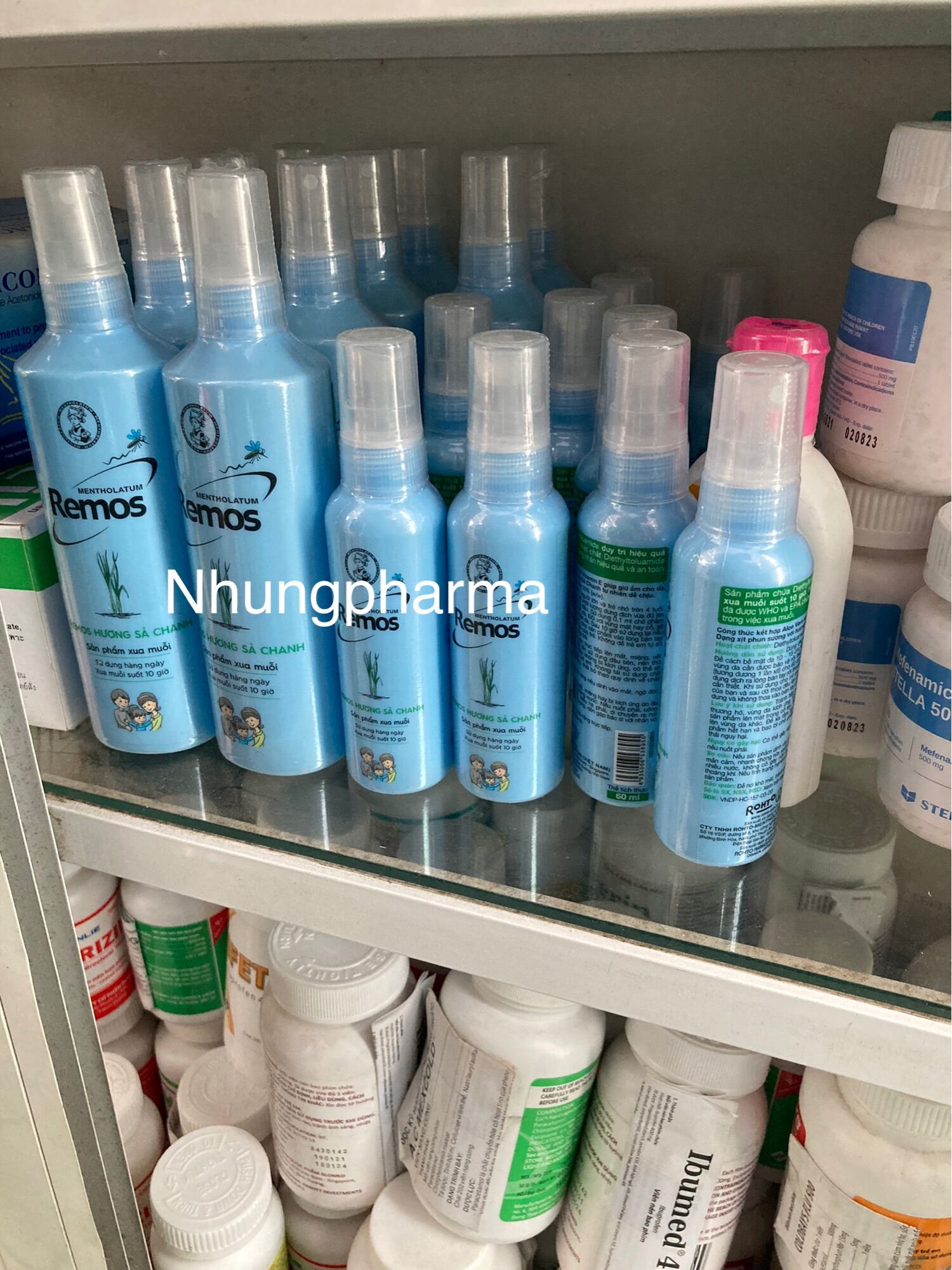Remos hương sả chanh chai 150ml-xịt chống muỗi