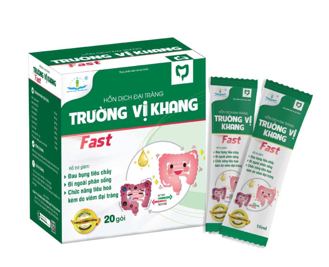 Dung dịch đại tràng trường vị khang cắt ngay đại tràng cấp và mãn tính hộp 20 gói