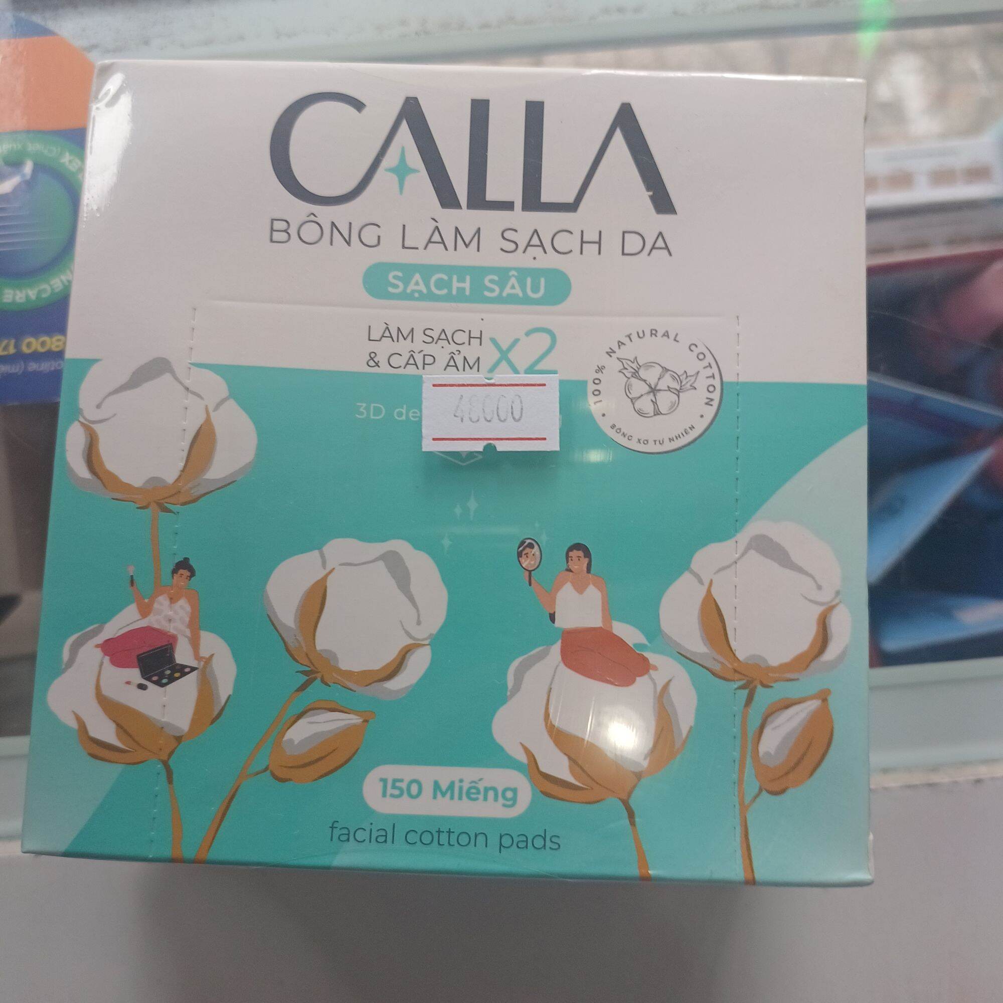 Bông tẩy trang Bạch tuyết Calla 150 miếng