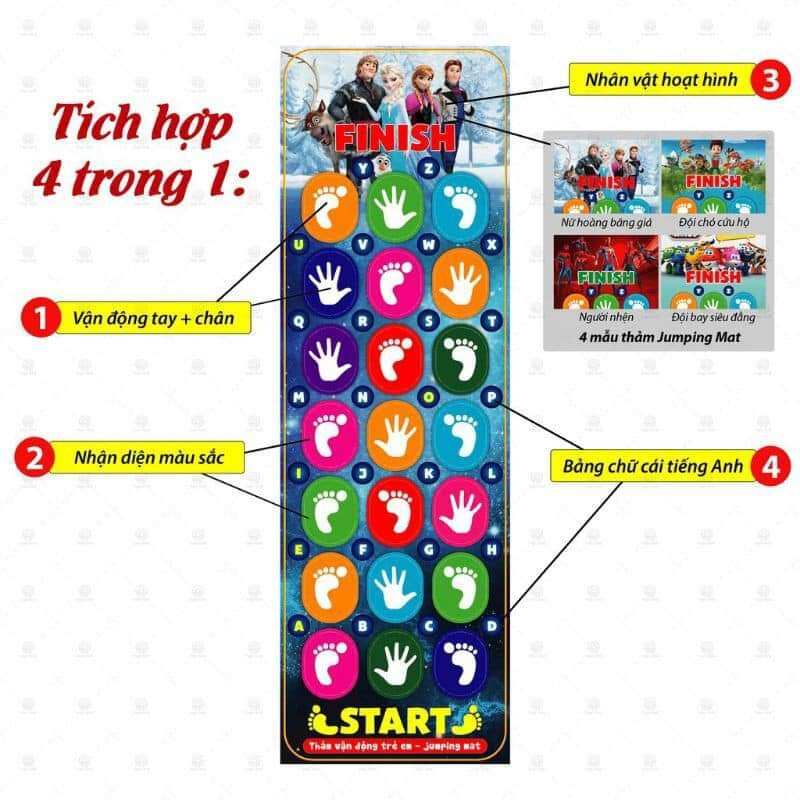 Bạt Vận Động, thảm Jumping Mat cho Bé yêu