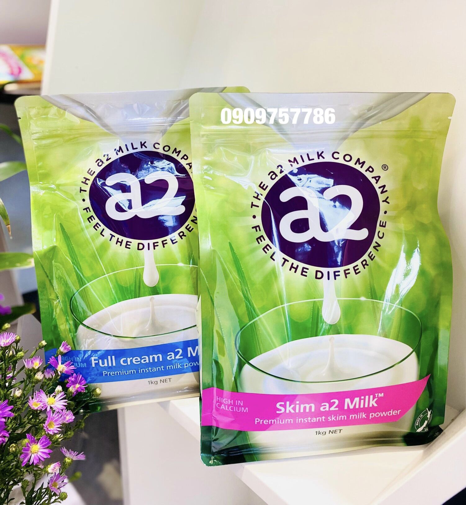 Sữa bột A2 của nguyên kem và tách kem bịch 1kg date mới nhất