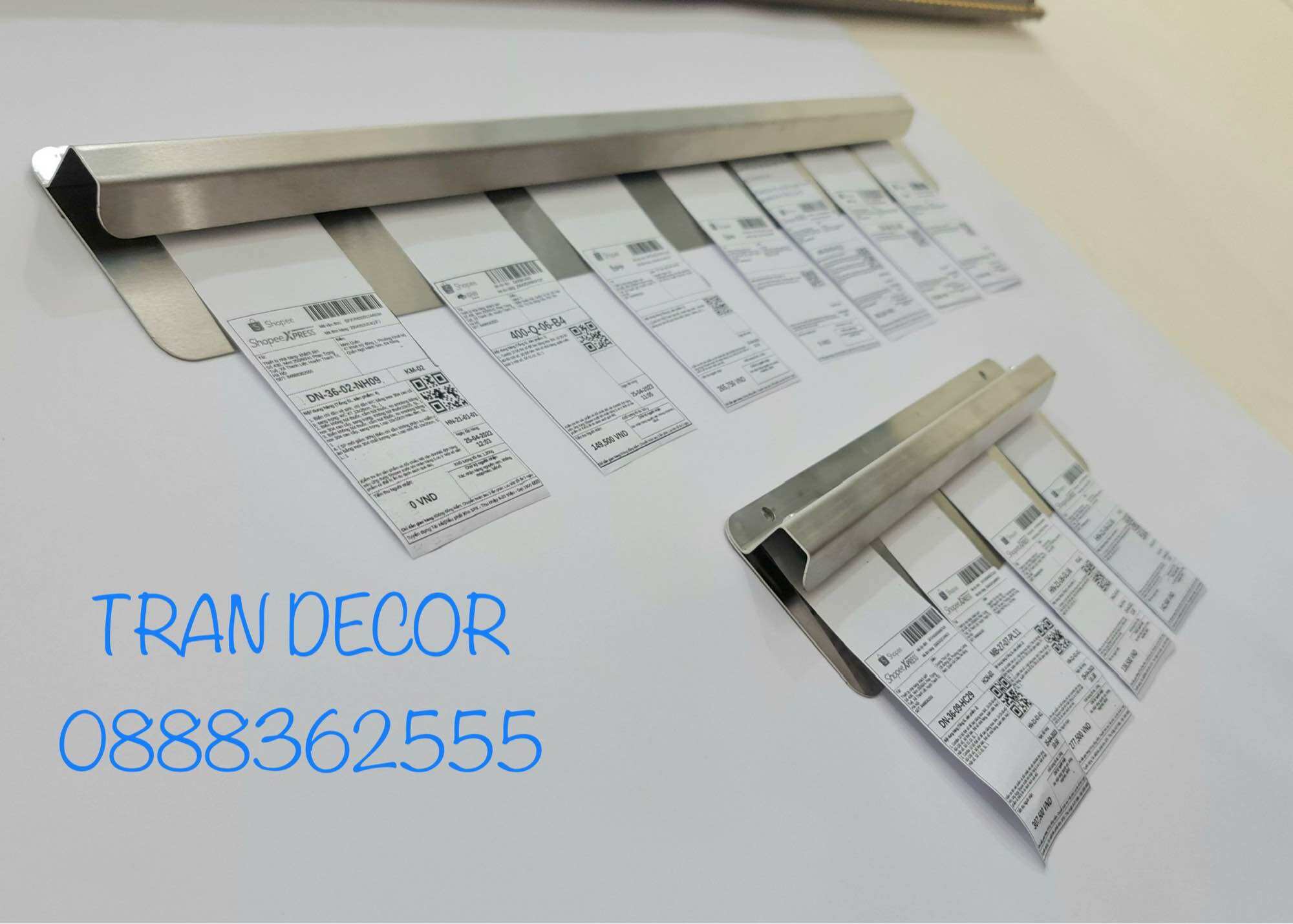 Thanh kẹp bill, order, oder hóa đơn bằng inox đủ size 30cm đến 120cm