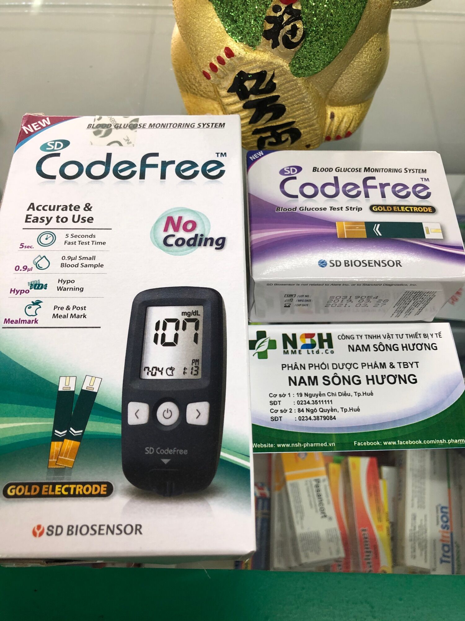❤️ HỘP 50 test thử Que thử đường huyết SD Codefree (SD code free) 50 que và 25 que test thử Que thử tiểu đường SD Code free SD CODEFREE HÀN QUỐC