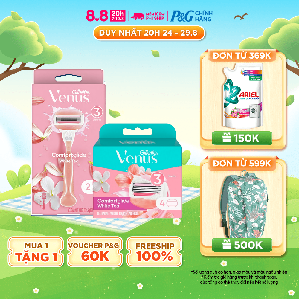 Bộ Dao Cạo Nữ GILLETTE Venus White Tea