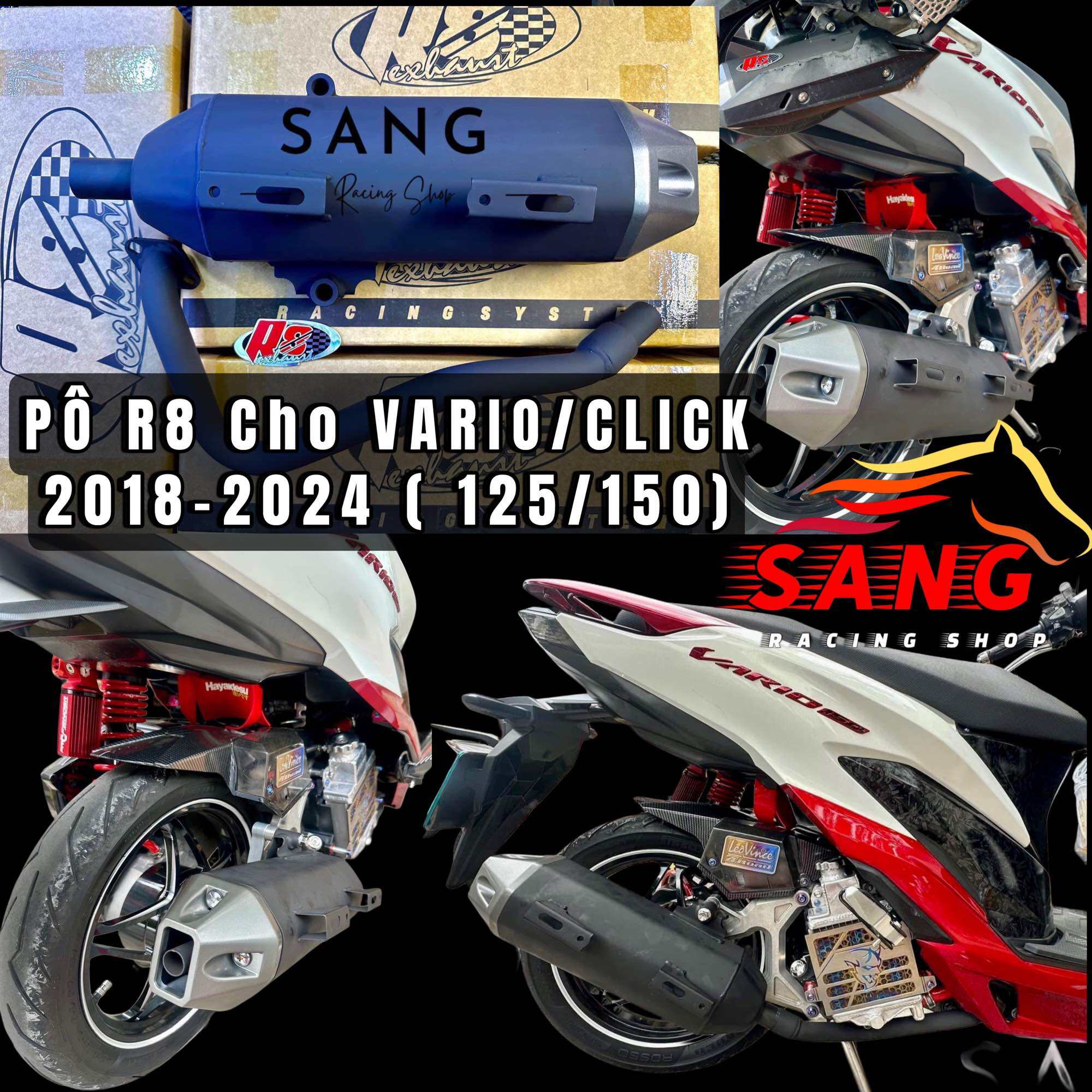 Set pô R8 cho VARIO 2018-2024 ( 125/150)