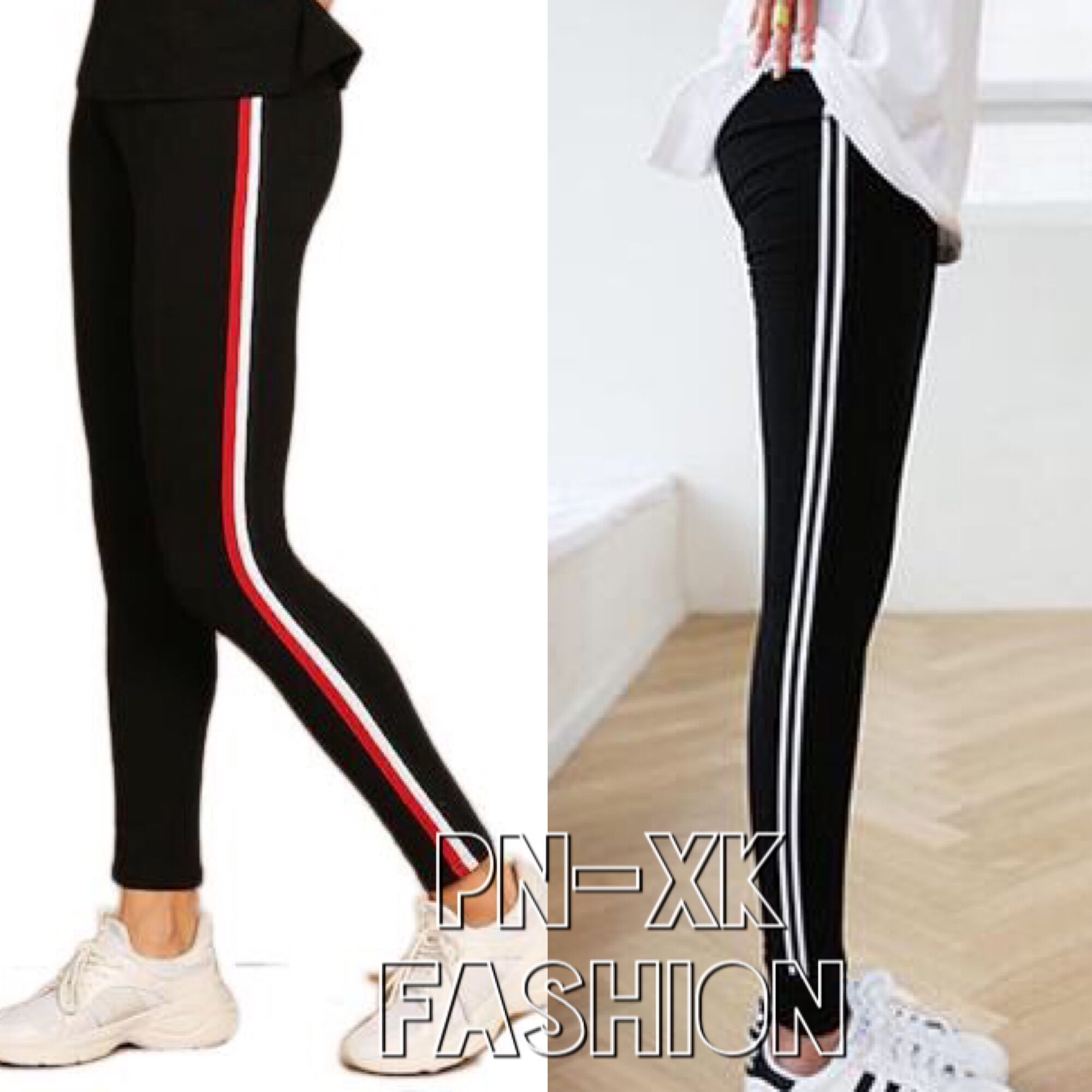 QUẦN LEGGING DÀI PHỐI SỌC TÔN DÁNG - SỌC THAY ĐỔI THƯỜNG XUYÊN