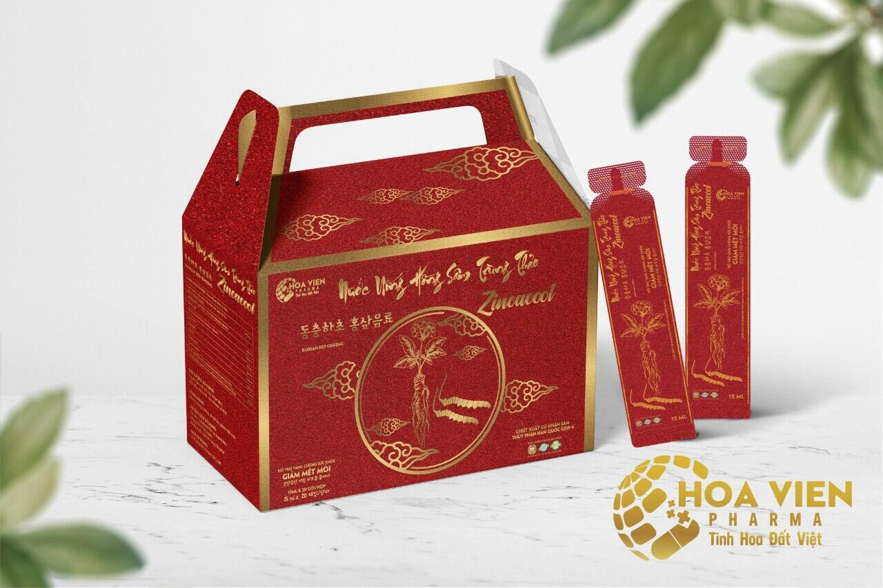 Nước uống Hồng Sâm Trùng Thảo Zincacool