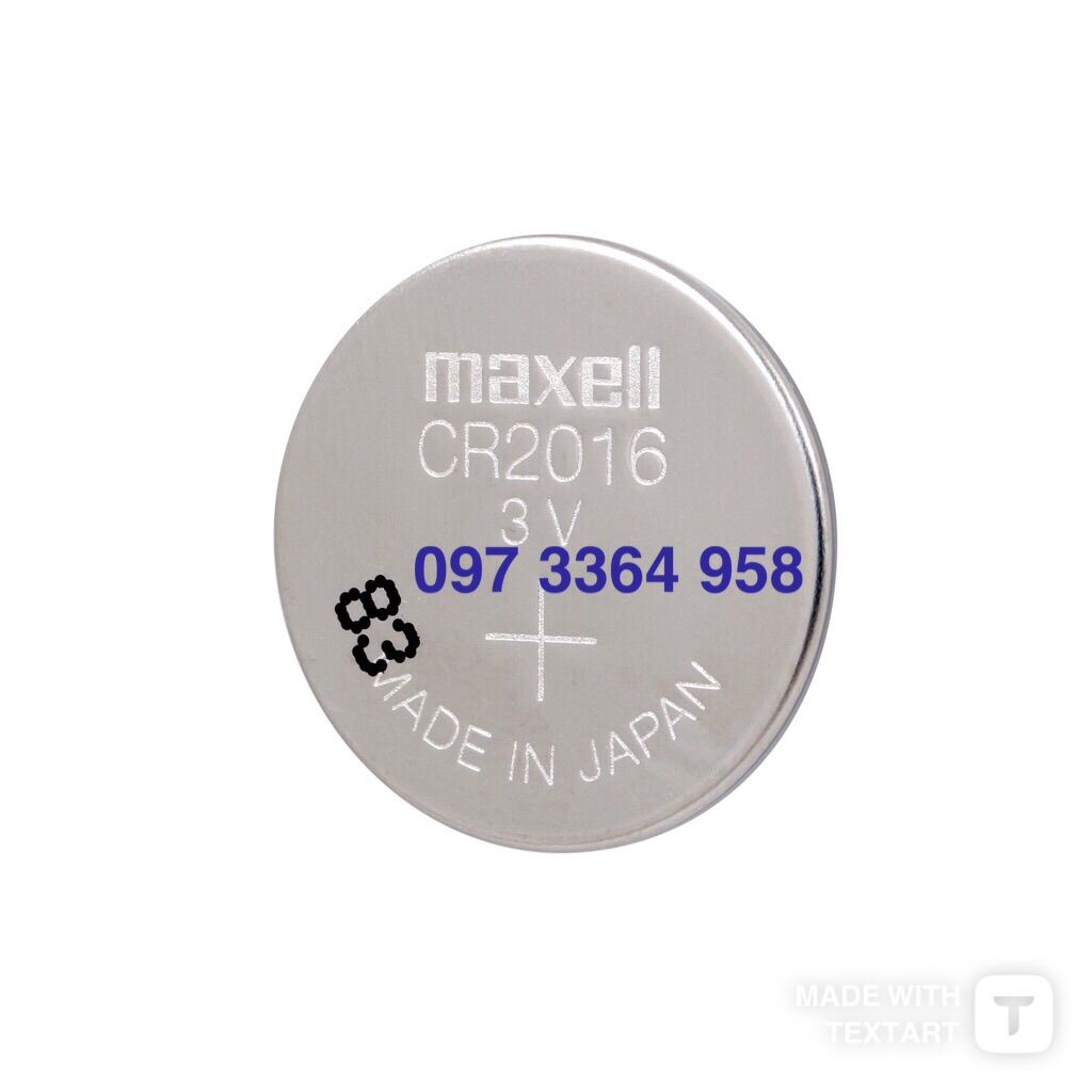 Pin CR2016 Maxell Vỉ 5 viên - Made in Japan