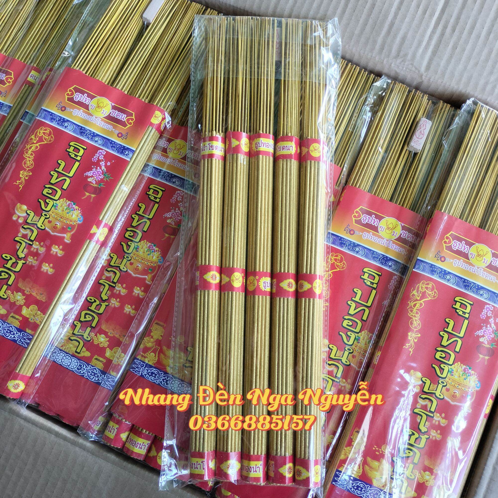 Nhang cuốn tàn vàng thơm hương Lài/Nhang Thần Tài Thái Lan giá sỉ
