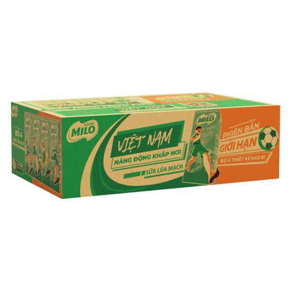 Lôc sữa lúa mạch Milo Nestle 4 hộp 180ml