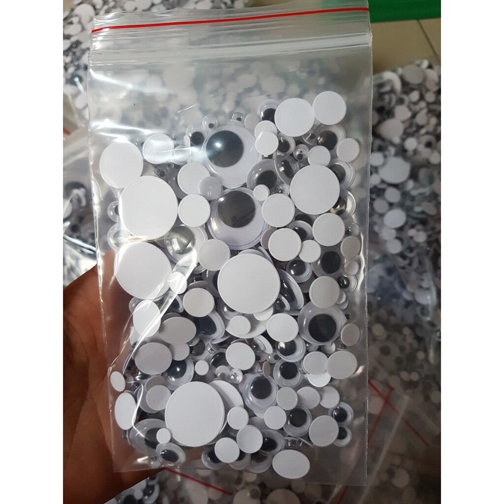 Túi 10 cặp mắt liếc/mắt thú các cỡ làm handmade