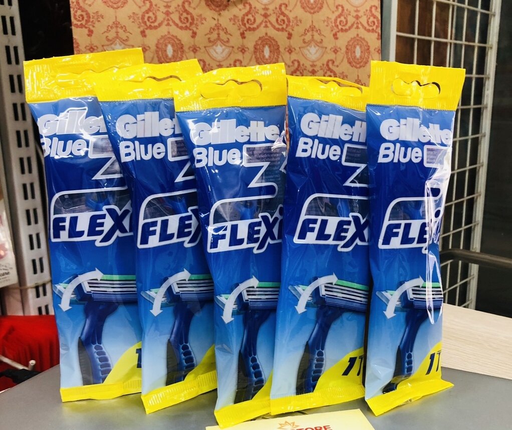 Dao cạo râu Gillette 3 lưỡi Flexi Blue 3 (dây 1/6 cây)