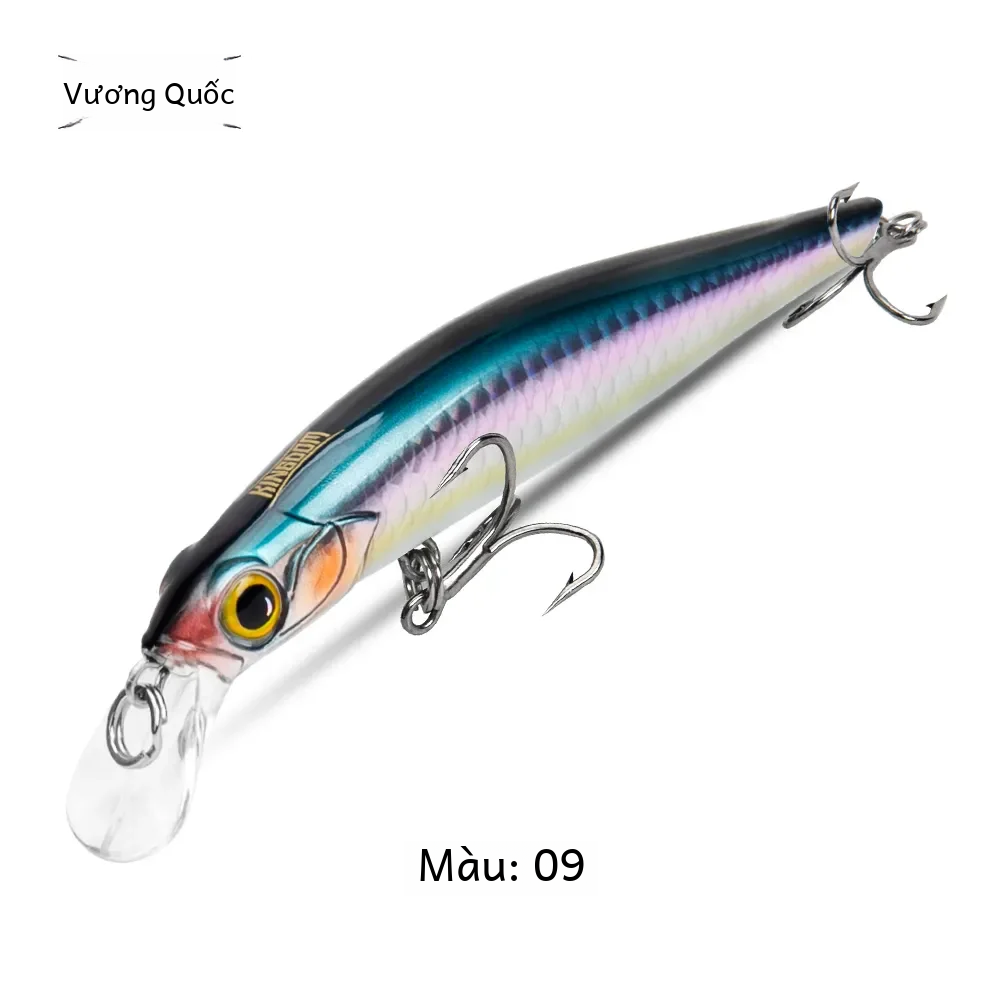 Kingdom chìm Minnow mồi 60 80 90 105mm rung chìm jerkbati swimbait nam châm trasnfer dài đúc cứng câu cá thu hút