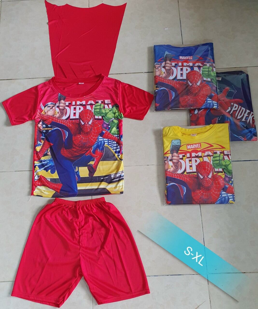 [HCM]Combo 3 bộ đồ siêu nhân có cánh bé trai 16-26kg