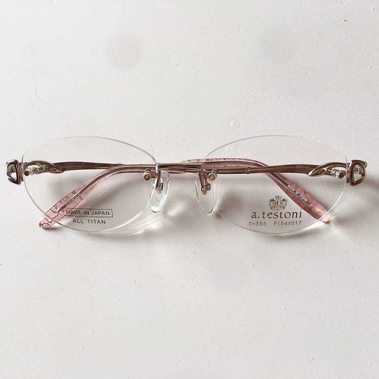GK: Gọng kính hàng hiệu A.Testoni (T-355), made in Japan.