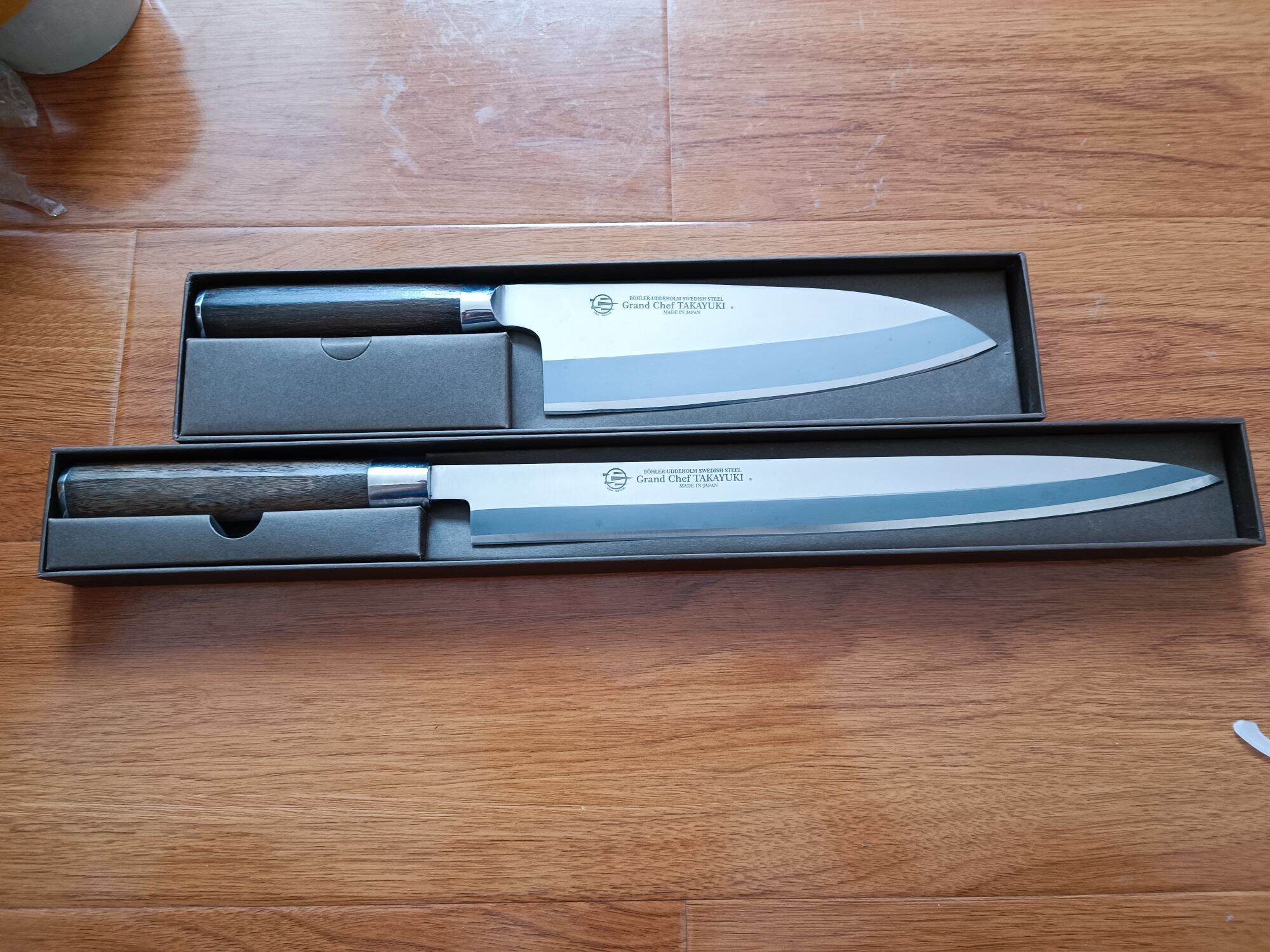 Bộ 2 dao Sashimi và Deba Nhật Bản Takayuki hàng Nhật bãi nội địa đẹp xịn xò