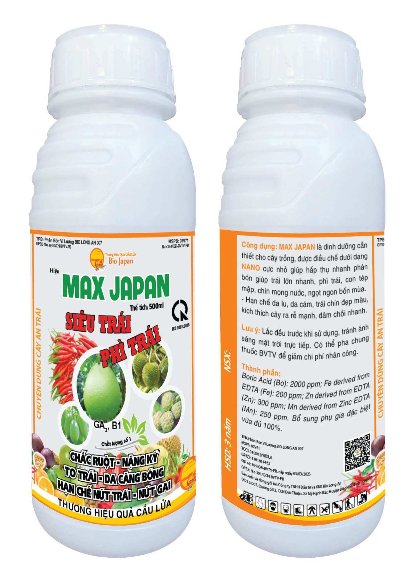 Phân bón lá Max Japan chai 500ml