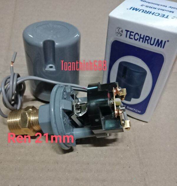 [HCM]Rơ le máy bơm tăng áp Techrumi (tặng ren ngoài 21/17)