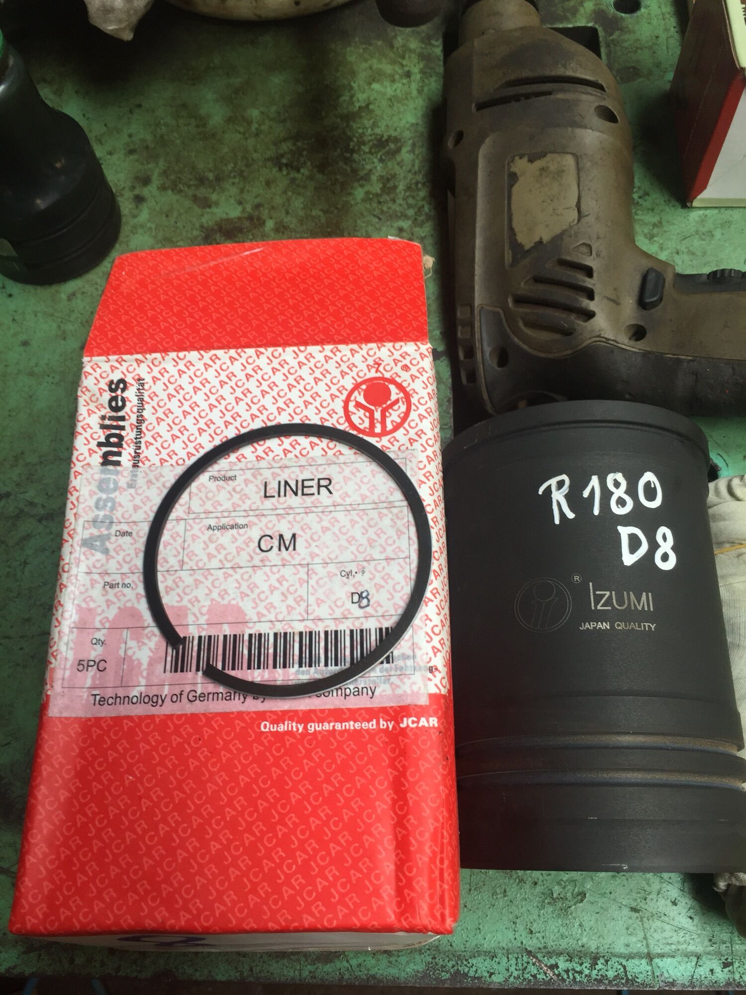Bộ hơi Nhật sử dụng cho D8 , R180 Piston móng ngựa
