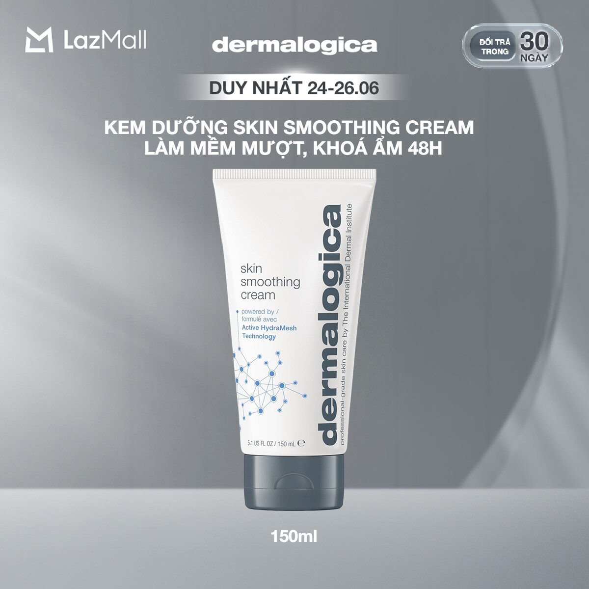 Kem dưỡng cấp ẩm liên tục 48h Dermalogica Skin Smoothing Cream Jumbo Size 150ml