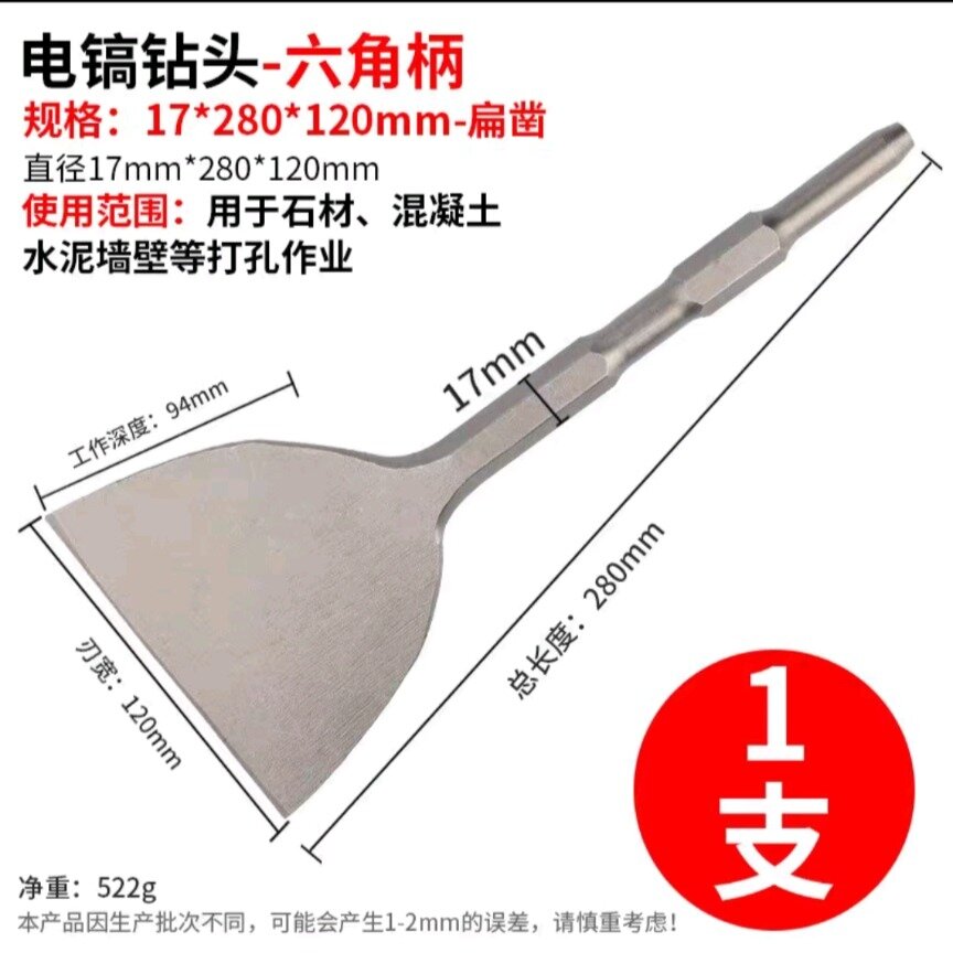 Đục bê tông đầu bẹt 17ly 14ly sắc nhọn, hiệu quả
