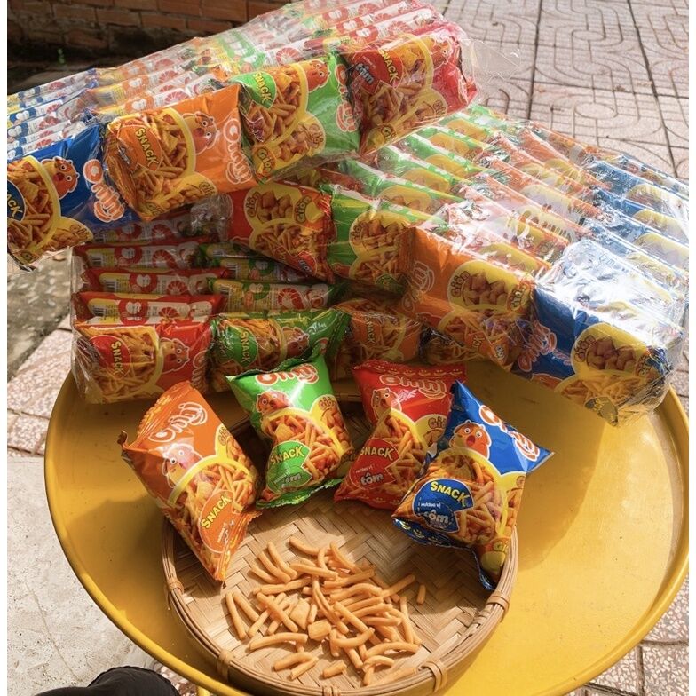 (tặng quà) combo 50 gói snack tăm que mini tuổi thơ siêu ngon