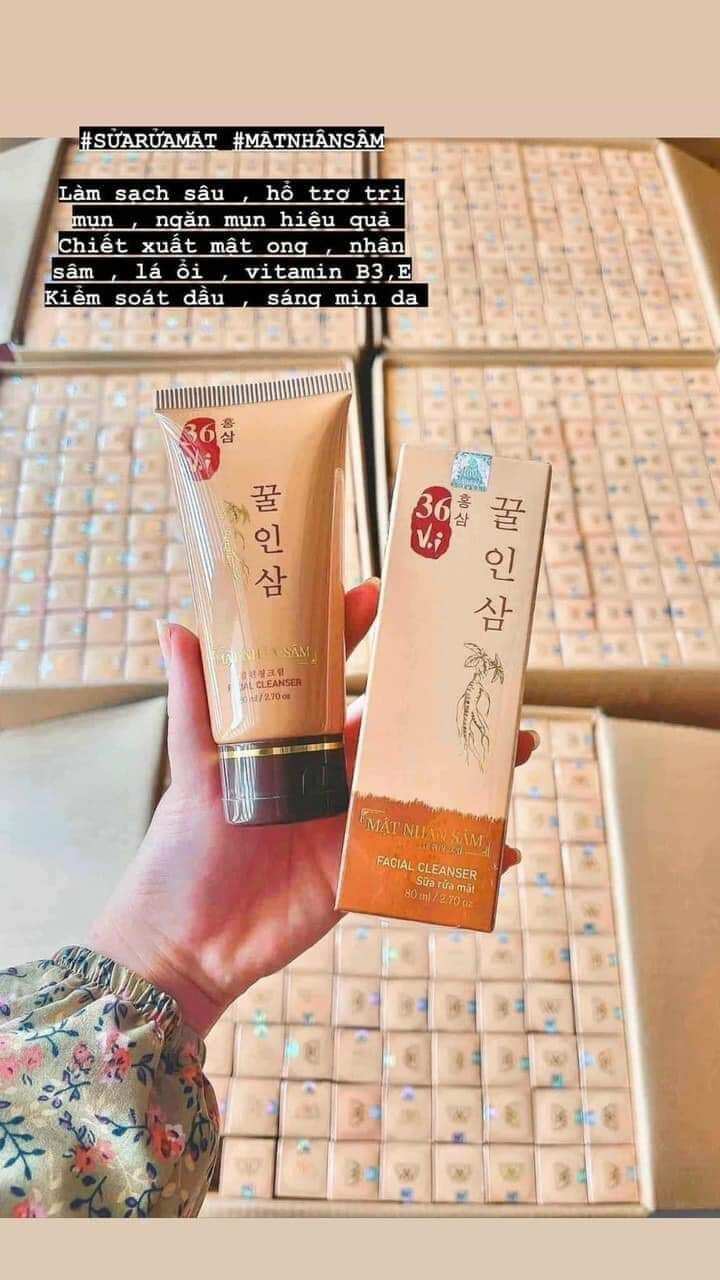 Sữa rữa mặt 36 vị nhân sâm chính hãng 100%