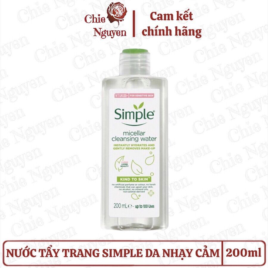 [CHÍNH HÃNG] Nước tẩy trang SIMPLE 200ml