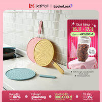 Nắp silicone chống văng dầu mỡ 28cm Lock&Lock -SC-CKT206 -có tay cầm inox