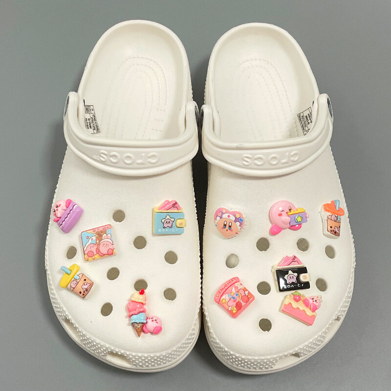 Phụ Kiện Giày Crocs DIY Hoa Nút Giày Hoạt Hình Màu Hồng Vỏ Bọc Sao Nhung Trang Trí Dễ Thương Cho Già