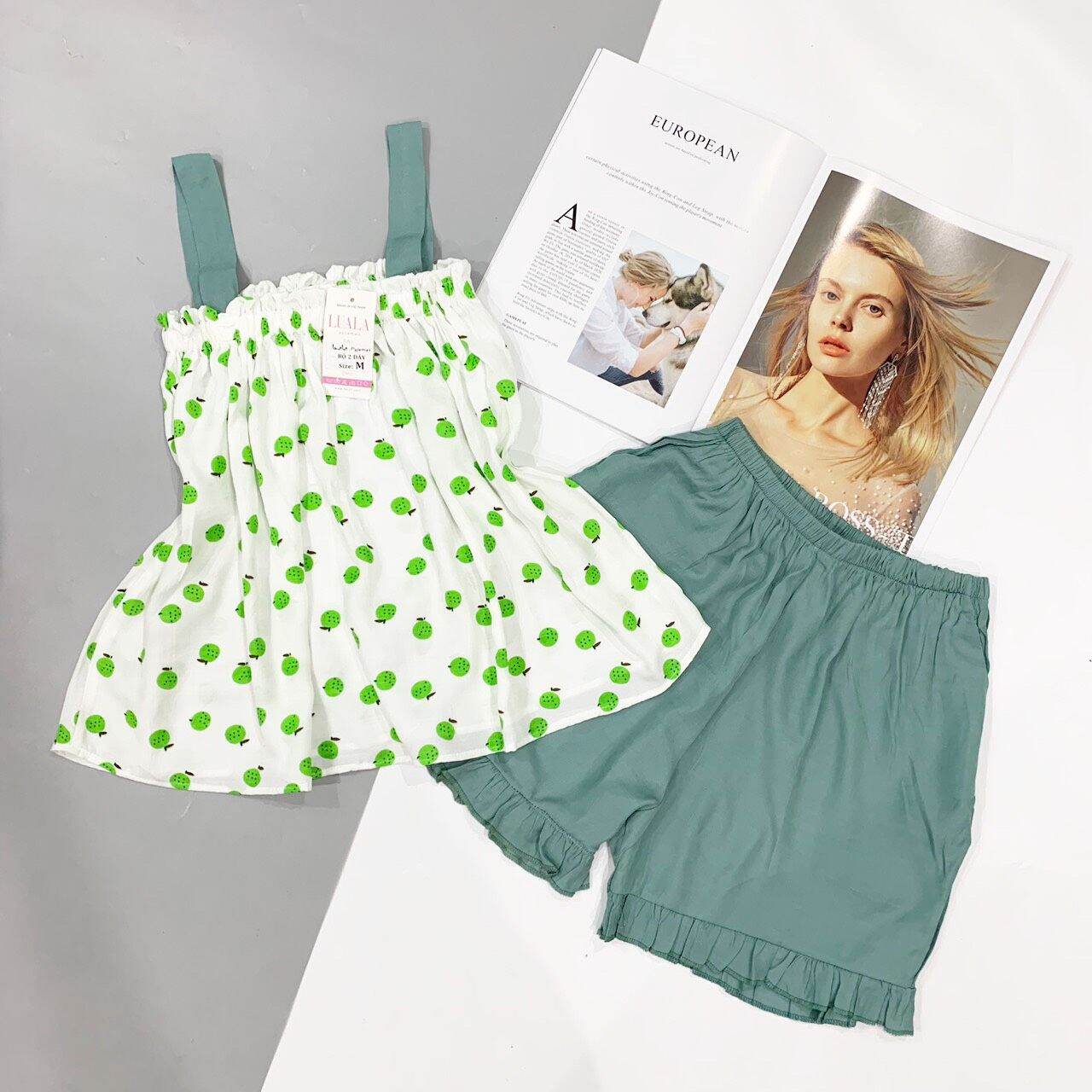 Bộ đồ ngủ đồ mặc nhà Bộ 2 dây đũi pijama