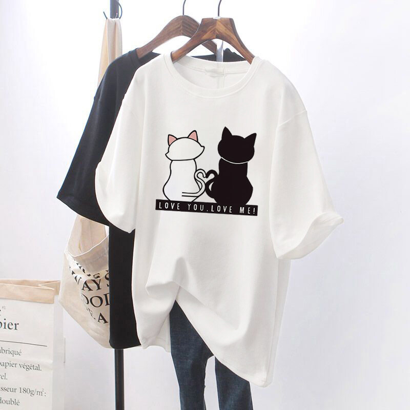 Áo Thun Ngắn Tay Màu Trắng 2023 Cotton Trang Phục Nữ Cỡ Lớn Cảm Giác Thiết Kế Thiểu Số Cổ Điển Kiểu Mỹ Mùa Hè Mẫu Mới