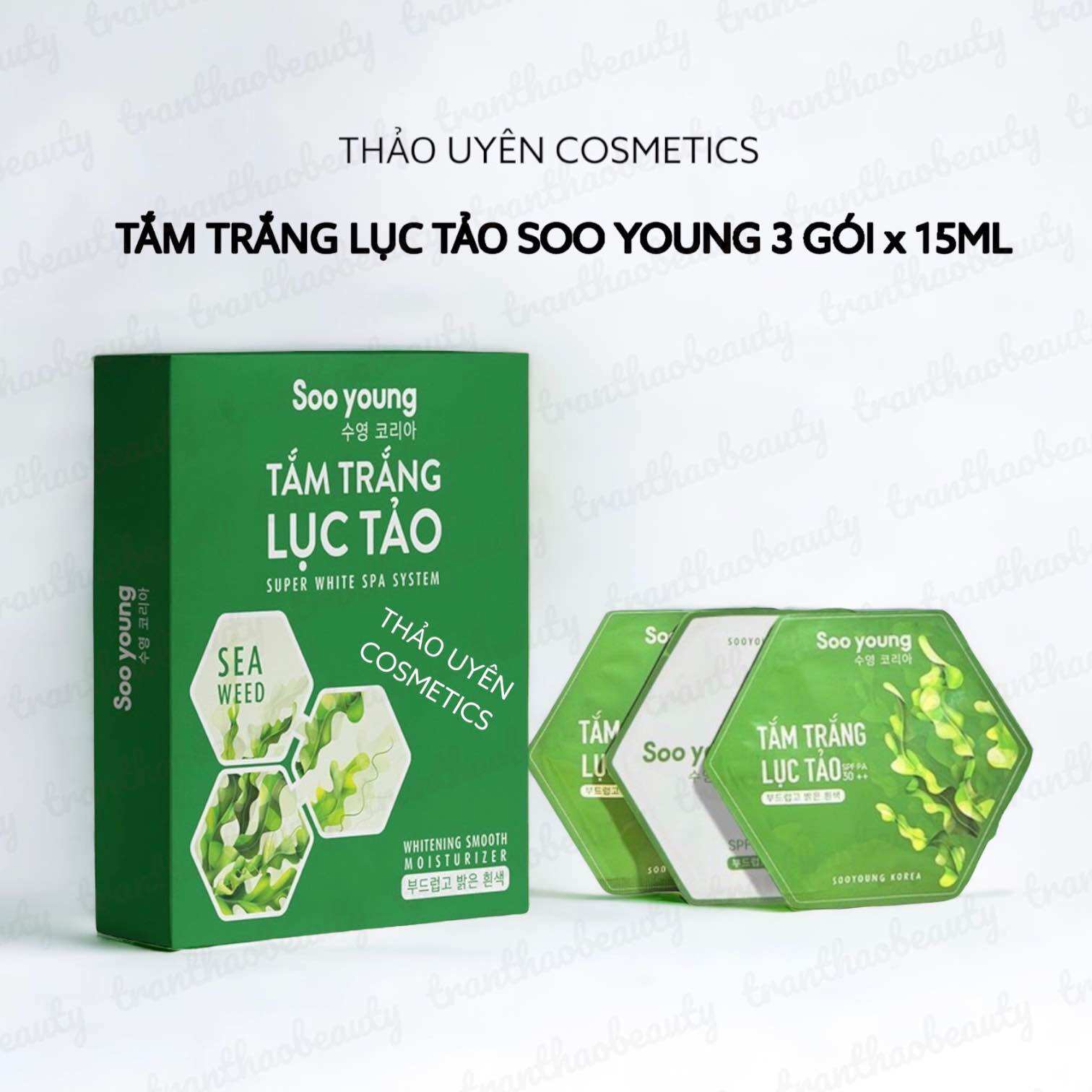 Tắm Trắng Lục Tảo Soo Young An Toàn Cho Da, Trắng Sáng Tự Nhiên
