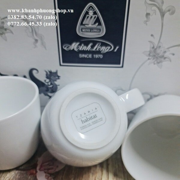 ly uống cà phê sứ Minh Long 250ml - ly uống cà phê sứ