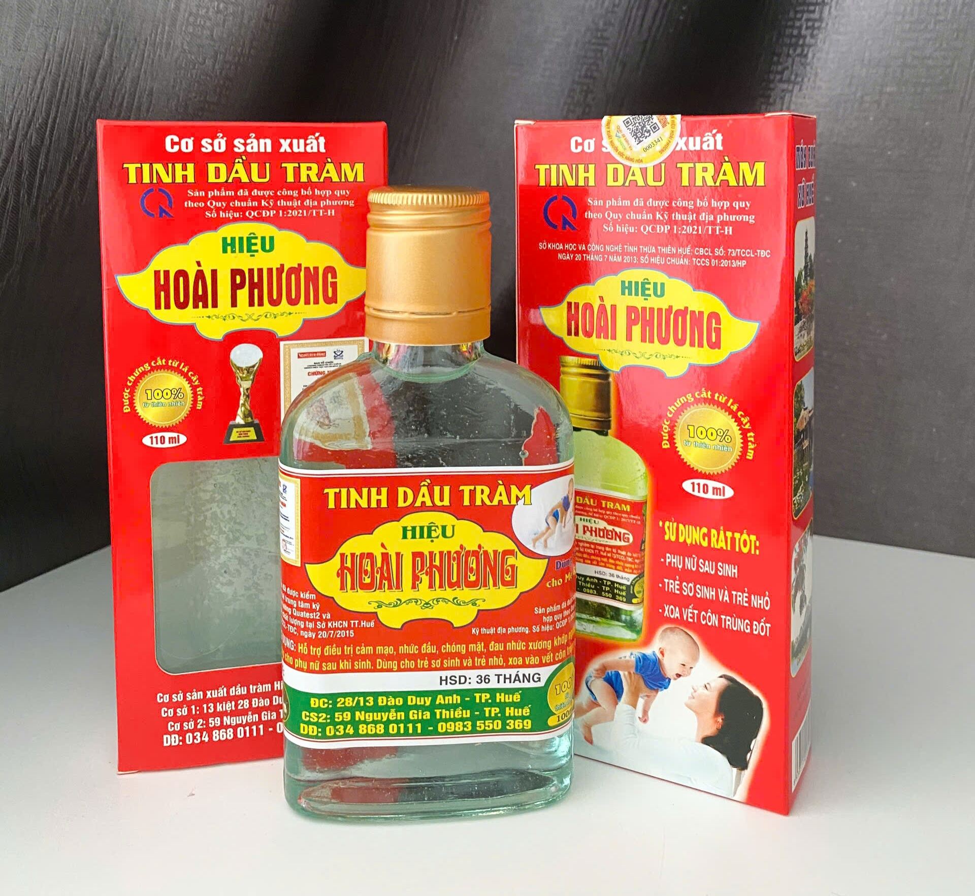 Tinh Dầu Tràm Huế Loại Một Hoài Phương 110ml, có tem chống giả