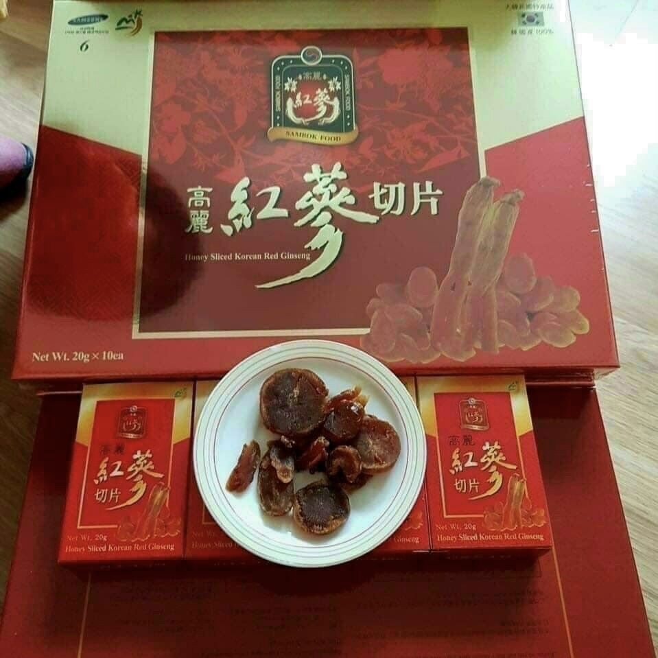 Hồng Sâm Lát Tẩm Mật Ong Sambok Hàn Quốc 200g