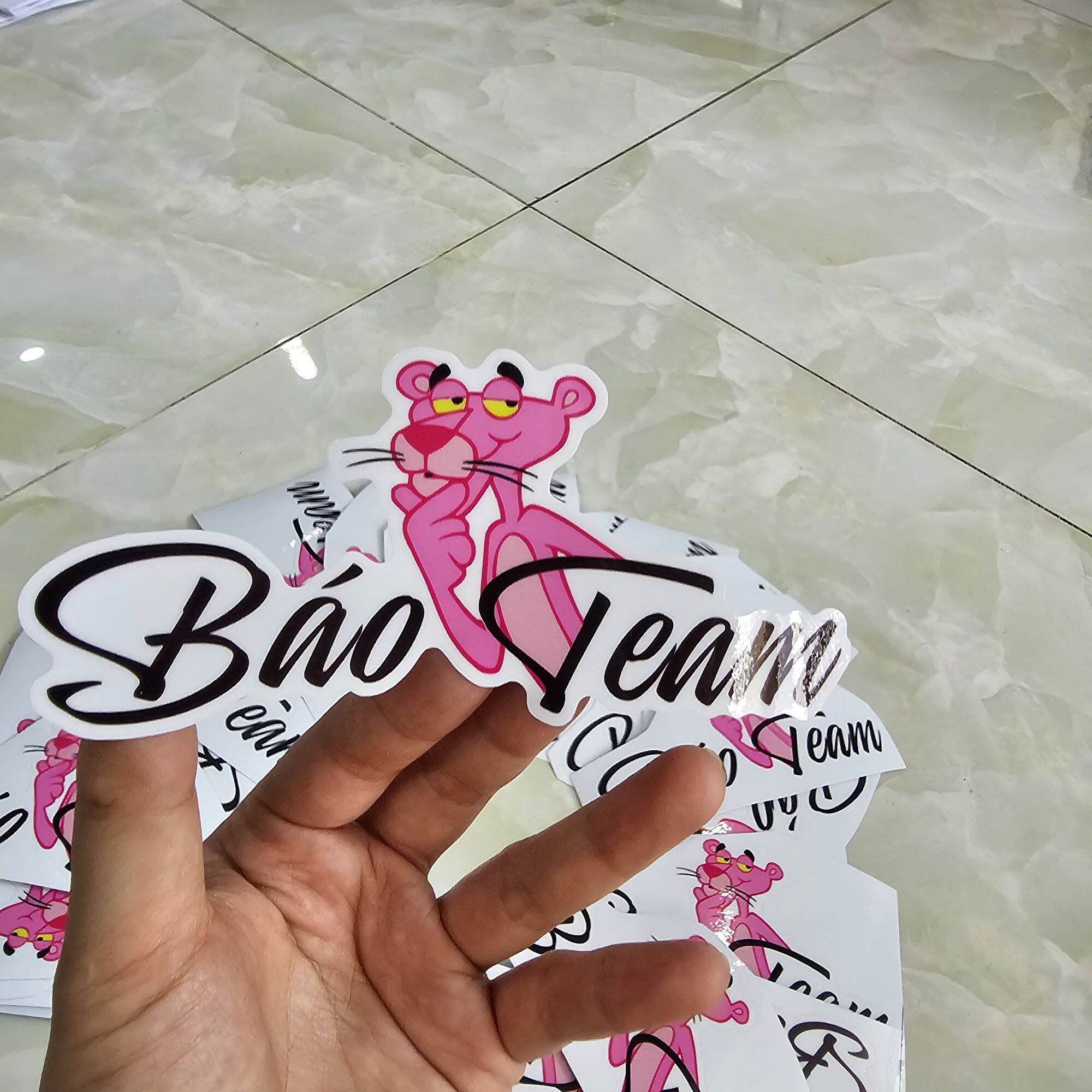Tem logo Báo tem trending dán trang trí xe máy