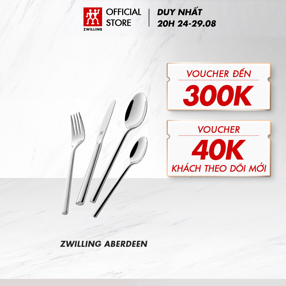 Bộ đồ ăn 8 món zwilling aberdeen màu bạc - thép không gỉ cao cấp