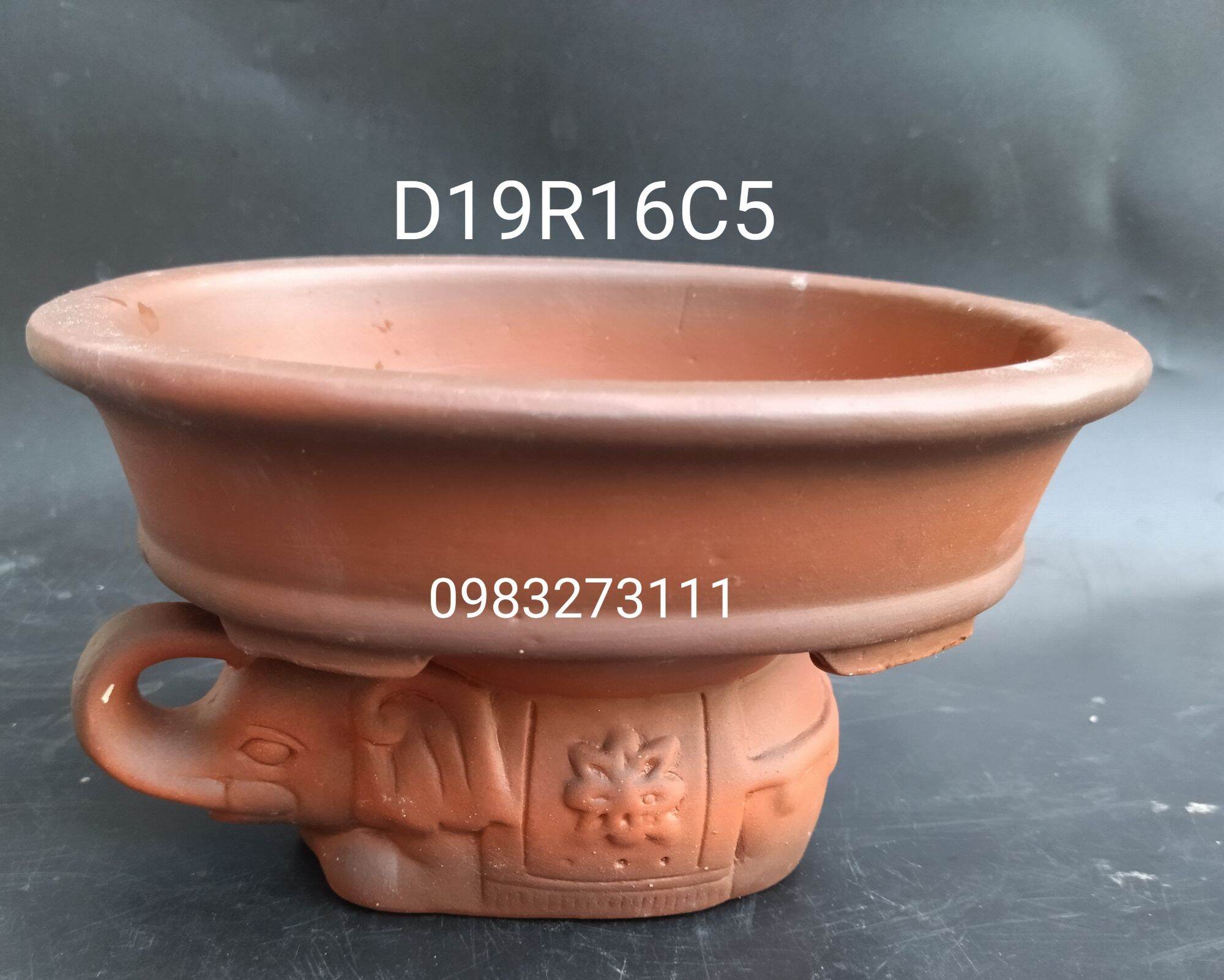 bộ 5 chậu bonsai gốm