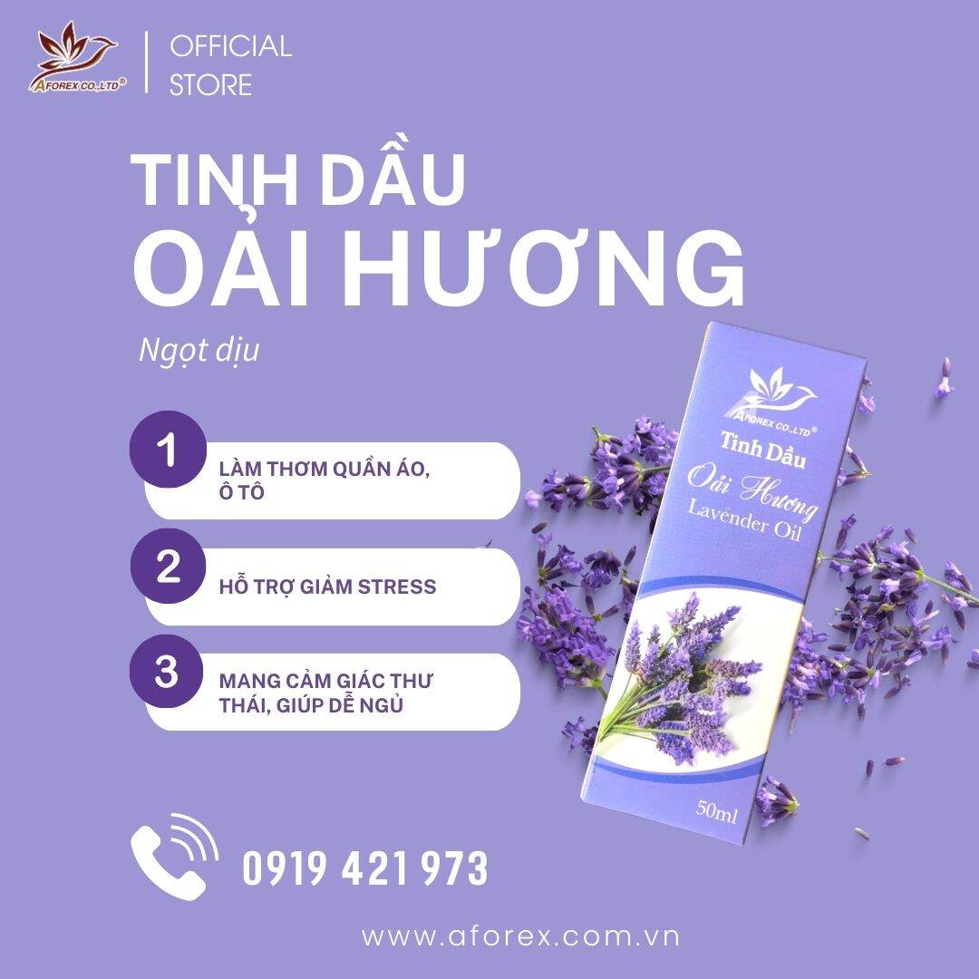 Tinh dầu Aforex Oải hương 10ml, 50ml làm thơm phòng