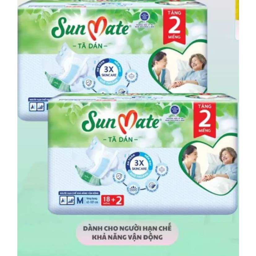 Tã Dán/Quần Người lớn Sunmate Siêu Khô Thoáng